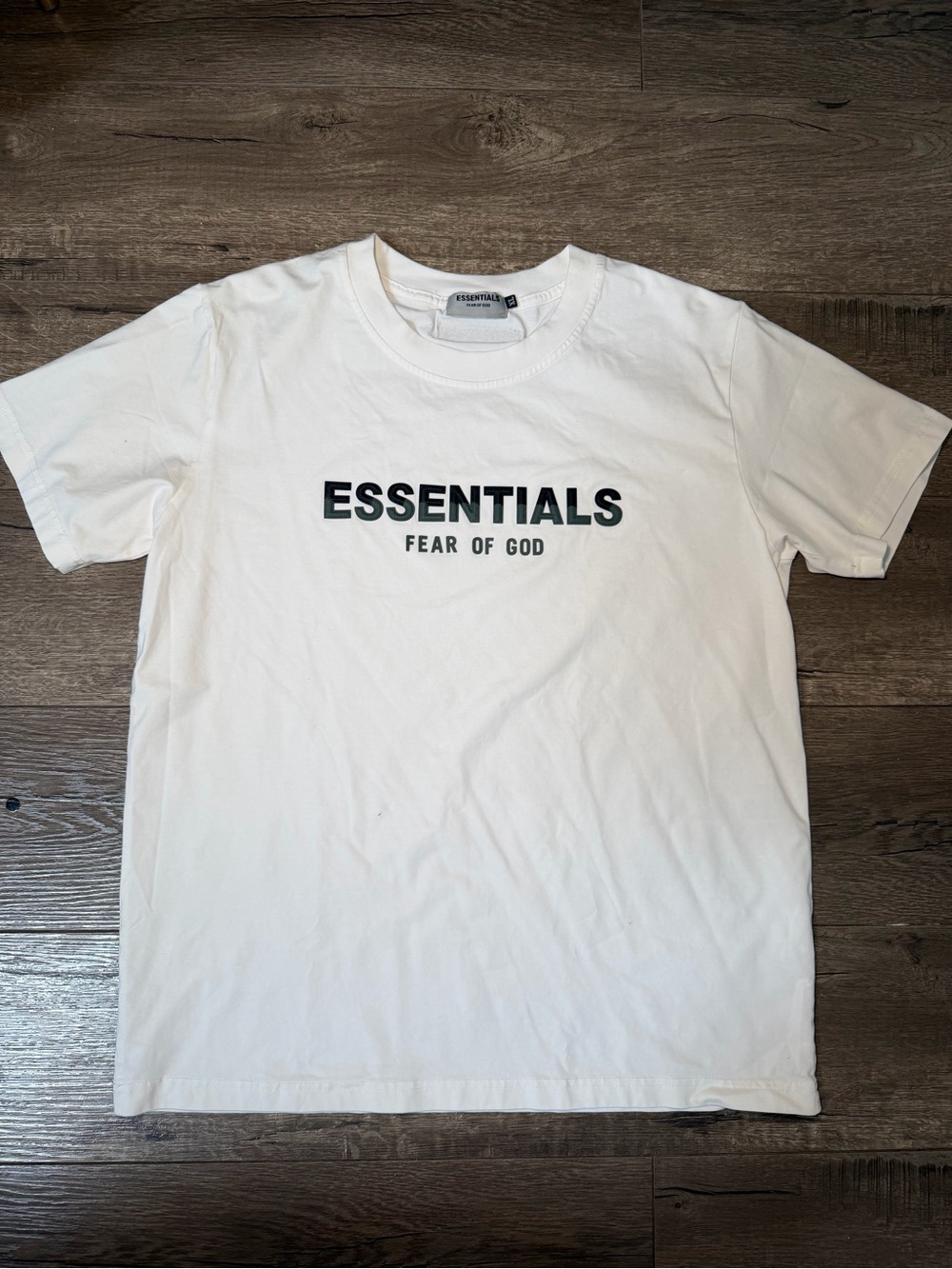 Essentials White Short-Sleeve Logo T size L
